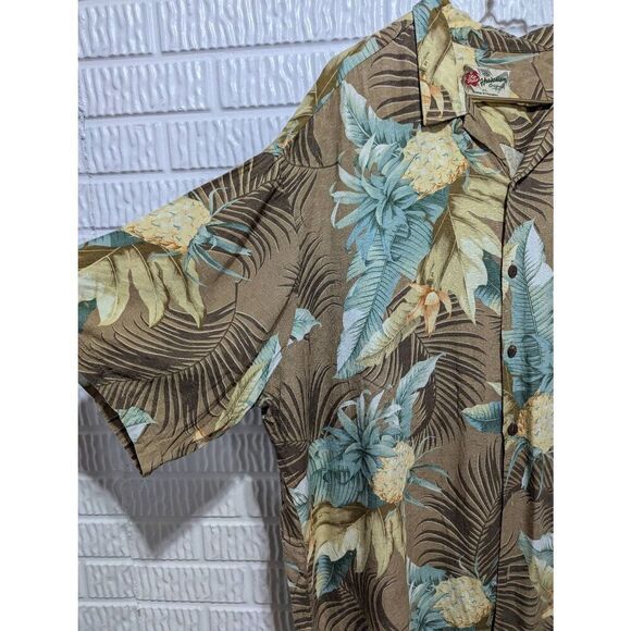 Hilo Hattie Men's Multi-Color Tropical Hawaiian Print Short-Sleeve Rayon Shirt S - Picture 3 of 6